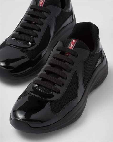 black patent prada trainers uk|Black/white Prada America's Cup sneakers .